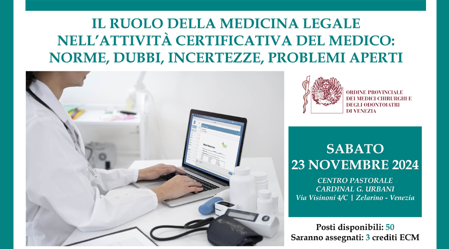 Clicca per accedere all'articolo "Il ruolo della medicina legale nell'attività certificativa del medico: norme, dubbi, incertezze, problemi aperti"_23 Novembre 2024